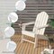 Outdoor Adirondack Chair with Built-in Cup Holder for Backyard and Porch